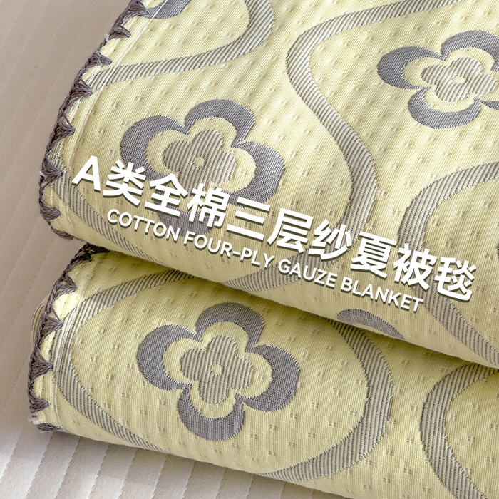 91家纺网 家纺一手货源 找家纺 (总)兄弟坊 2026新款全棉三层纱多功能毛巾被（盖毯床单夏被）