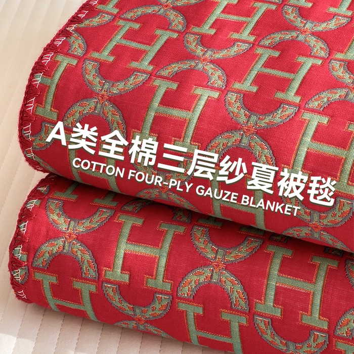 91家纺网 家纺一手货源 找家纺 (总)兄弟坊 2026新款全棉三层纱多功能毛巾被（盖毯床单夏被）