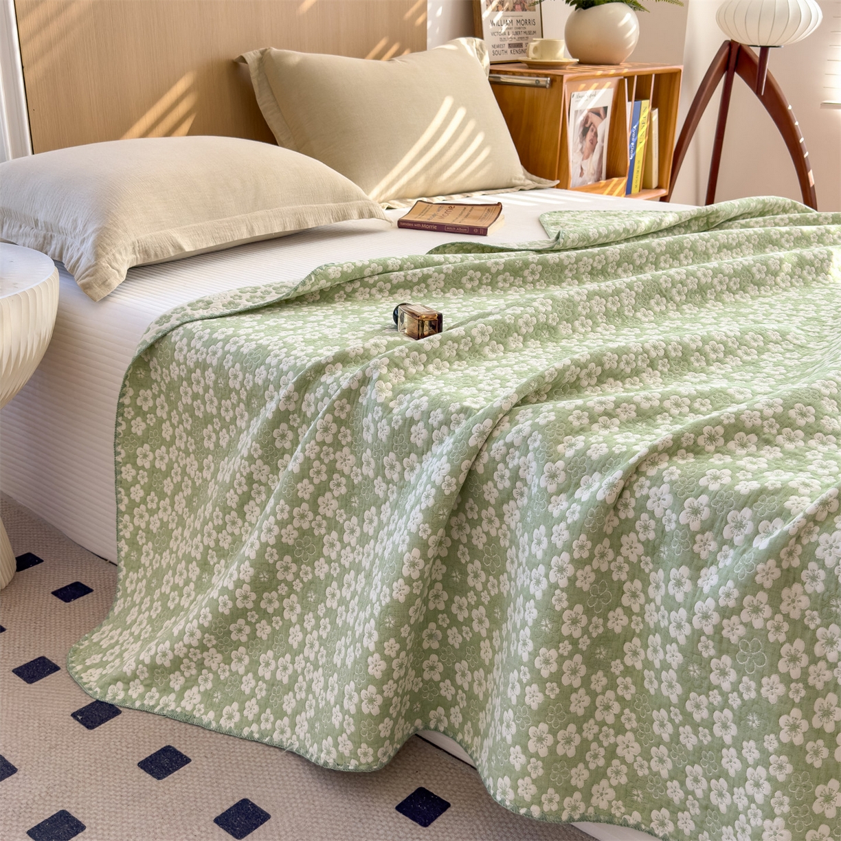 91家纺网 家纺一手货源 找家纺 (总)兄弟坊 2026新款全棉三层纱多功能毛巾被（盖毯床单夏被）