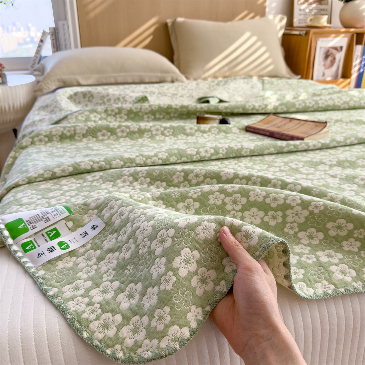 91家纺网 家纺一手货源 找家纺 (总)兄弟坊 2026新款全棉三层纱多功能毛巾被（盖毯床单夏被）