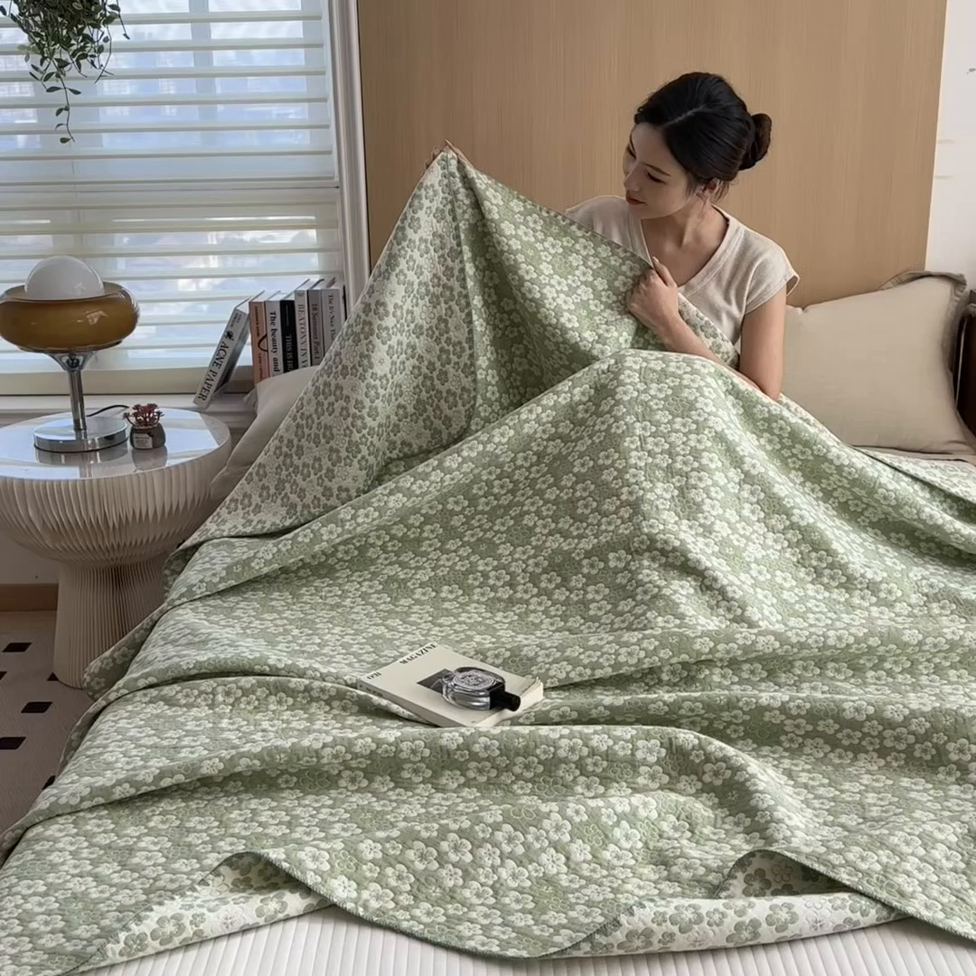 91家纺网 家纺一手货源 找家纺 (总)兄弟坊 2026新款全棉三层纱多功能毛巾被（盖毯床单夏被）