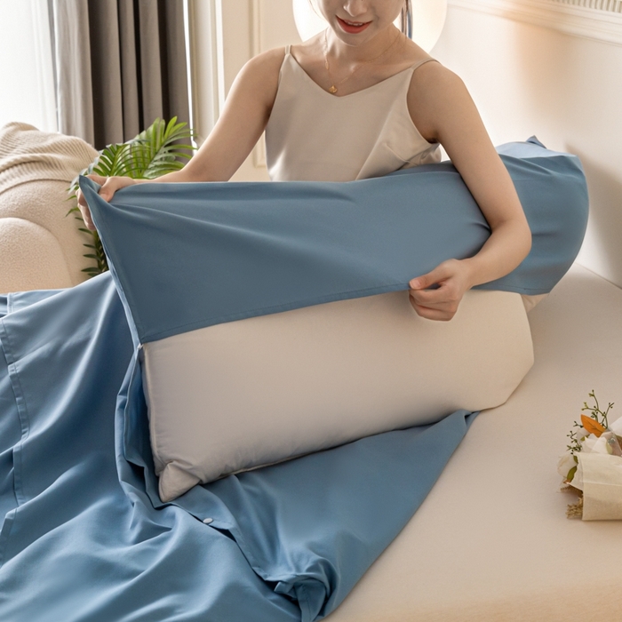 91家纺网 家纺一手货源 找家纺 （总）yyds网供 2025新款旅行隔脏睡袋纯色A类水洗棉单人双人便携式床单被罩旅游酒店出差