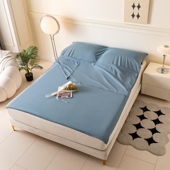 91家纺网 家纺一手货源 找家纺 （总）yyds网供 2025新款旅行隔脏睡袋纯色A类水洗棉单人双人便携式床单被罩旅游酒店出差