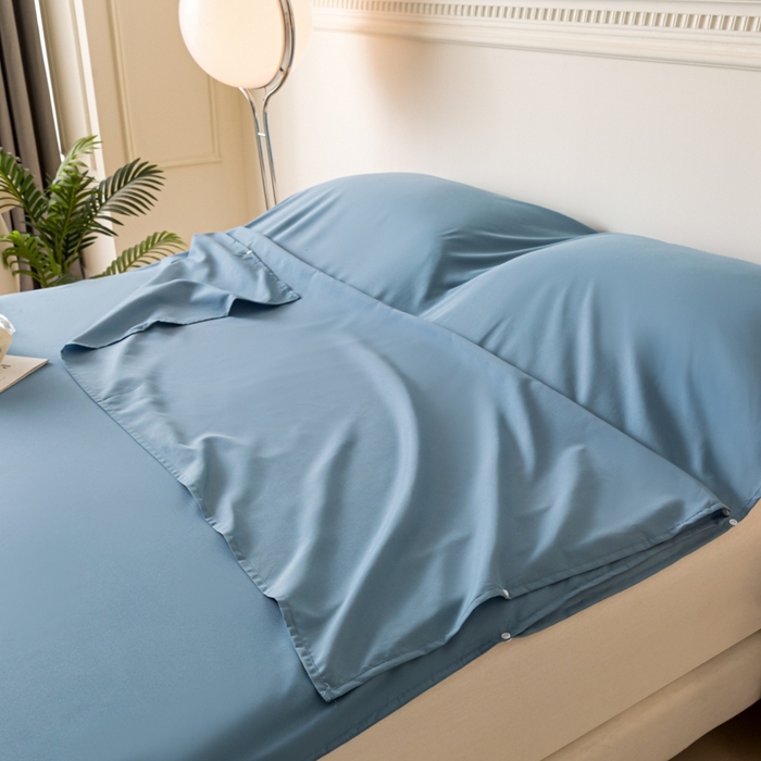 91家纺网 家纺一手货源 找家纺 （总）yyds网供 2025新款旅行隔脏睡袋纯色A类水洗棉单人双人便携式床单被罩旅游酒店出差