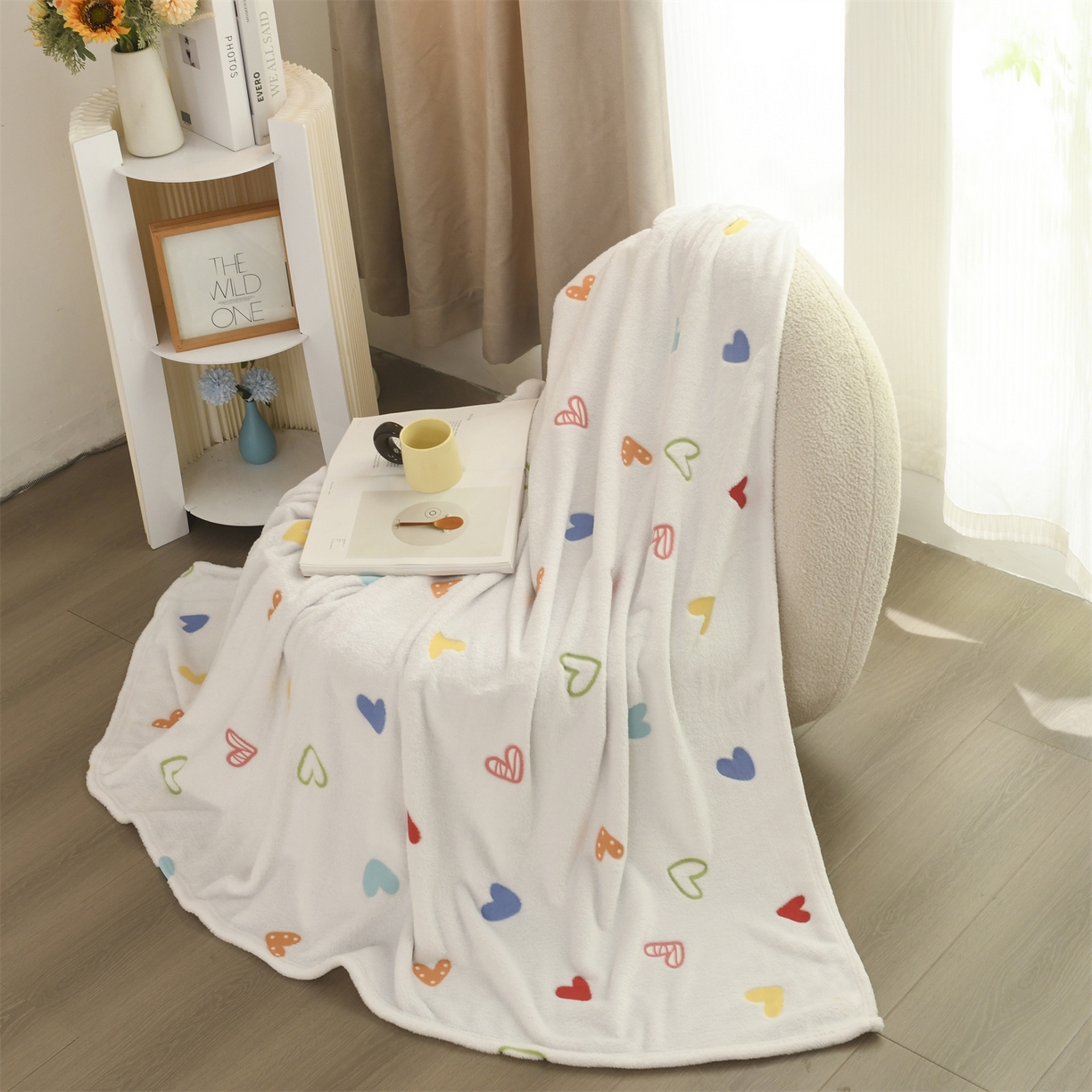 91家纺网 家纺一手货源 找家纺 恋绒家纺 2025新款云朵绒毛毯毯子多铺盖多功能盖毯绒 甜蜜心情