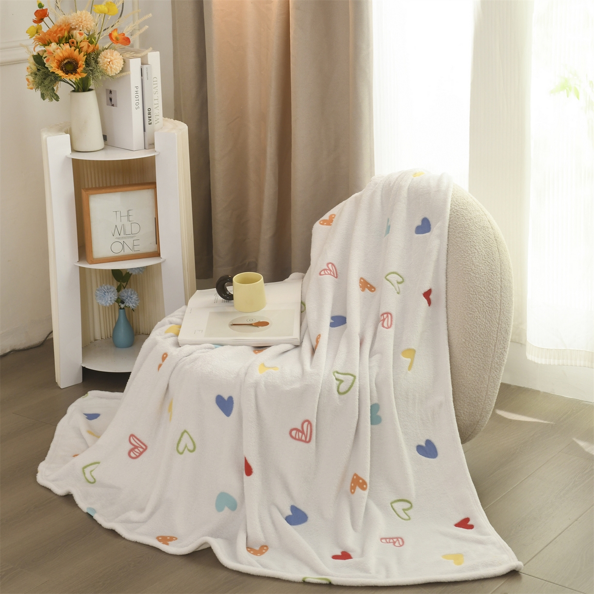 91家纺网 家纺一手货源 找家纺 恋绒家纺 2025新款云朵绒毛毯毯子多铺盖多功能盖毯绒 甜蜜心情