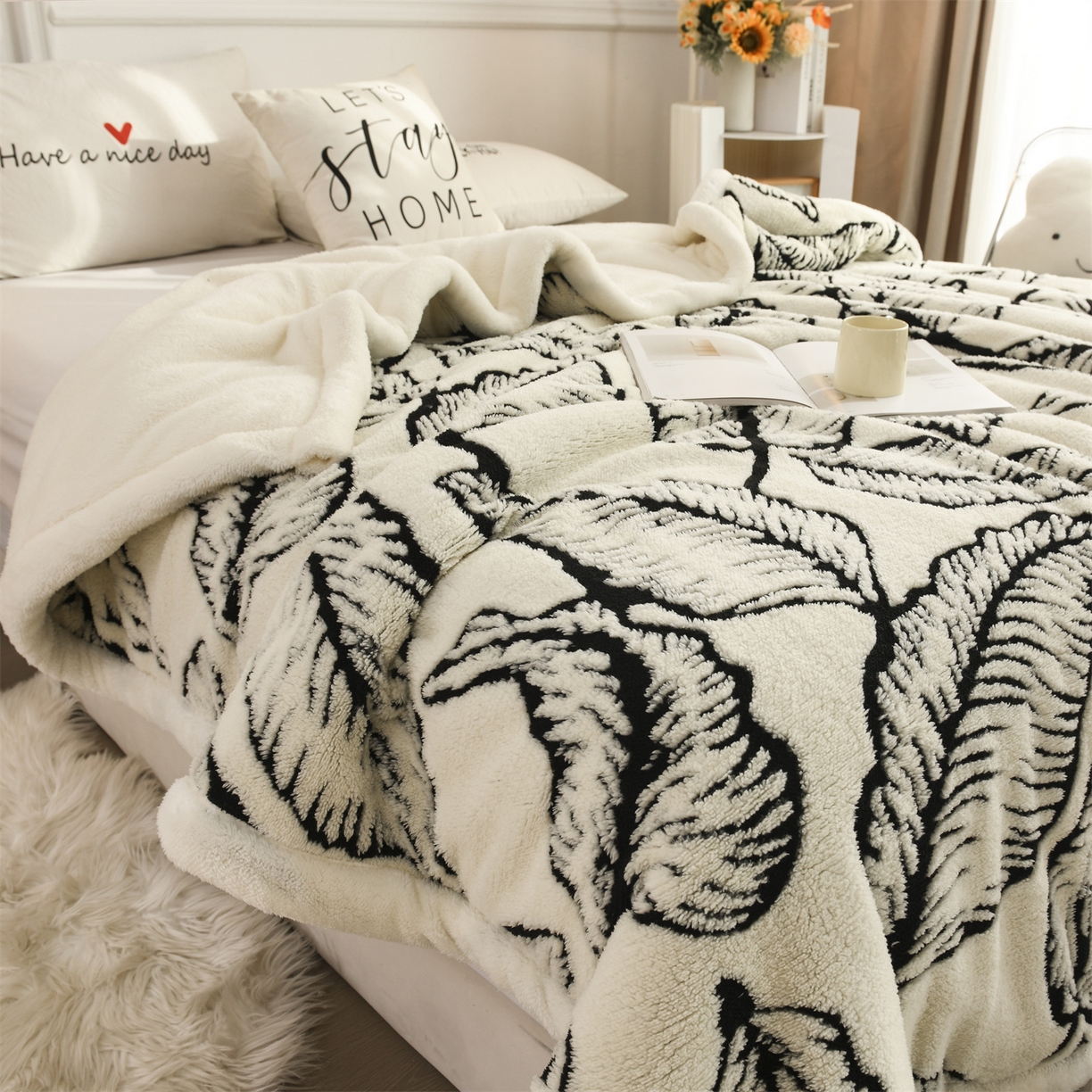 91家纺网 家纺一手货源 找家纺 （总）恋绒家纺 2025新款阳离子三层舒棉绒毛毯毯子