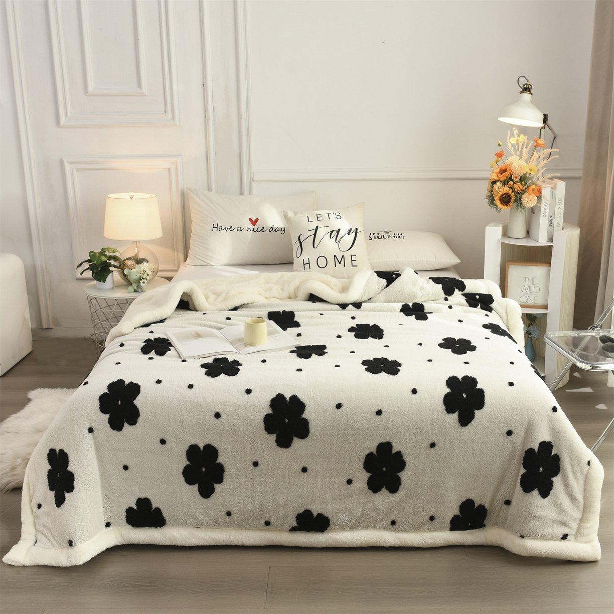 91家纺网 家纺一手货源 找家纺 恋绒家纺 2025新款阳离子三层舒棉绒毛毯毯子 幕朵