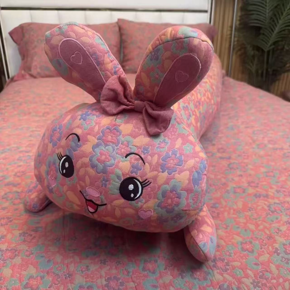 仰望棉麻双层纱供应链 2025新款三层纱玩偶 小兔