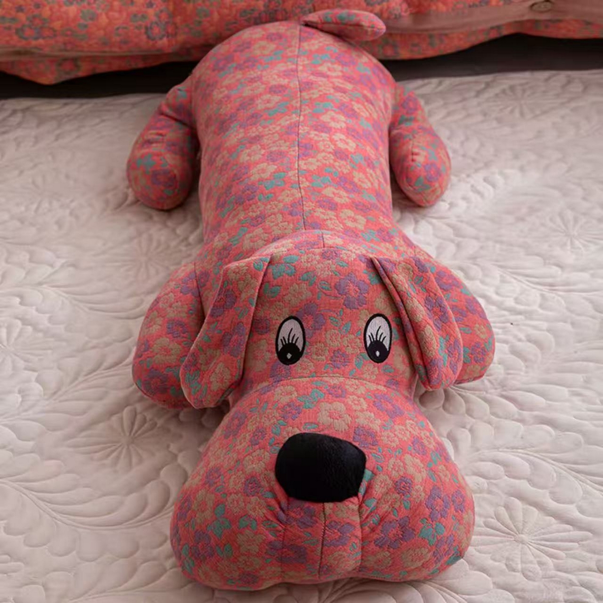 仰望棉麻双层纱供应链 2025新款三层纱玩偶 小狗