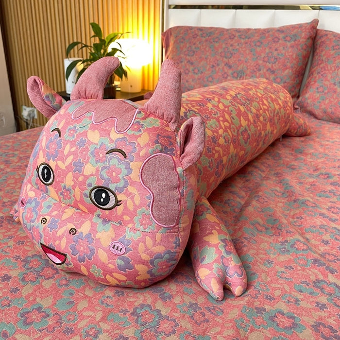 91家纺网 家纺一手货源 找家纺 仰望棉麻双层纱供应链 2025新款三层纱玩偶 牛牛