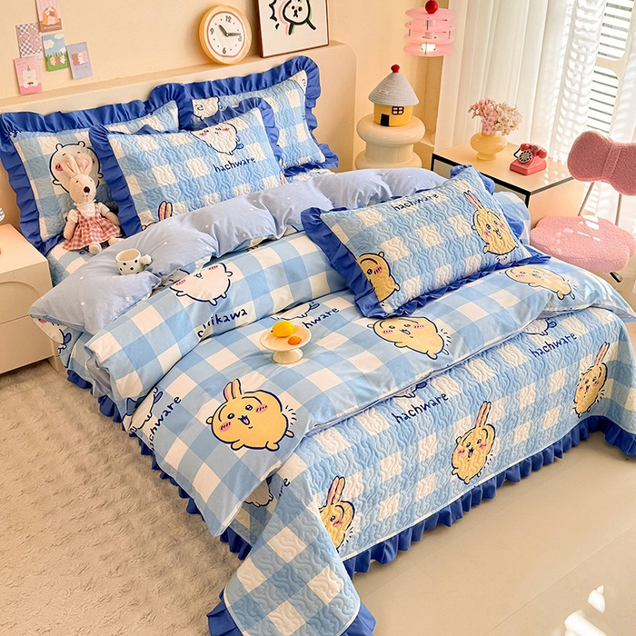 91家纺网 家纺一手货源 找家纺 （总）美达家纺 2026新款正版授权吉伊卡哇全棉防滑床盖单品床盖床盖单件（可定制）