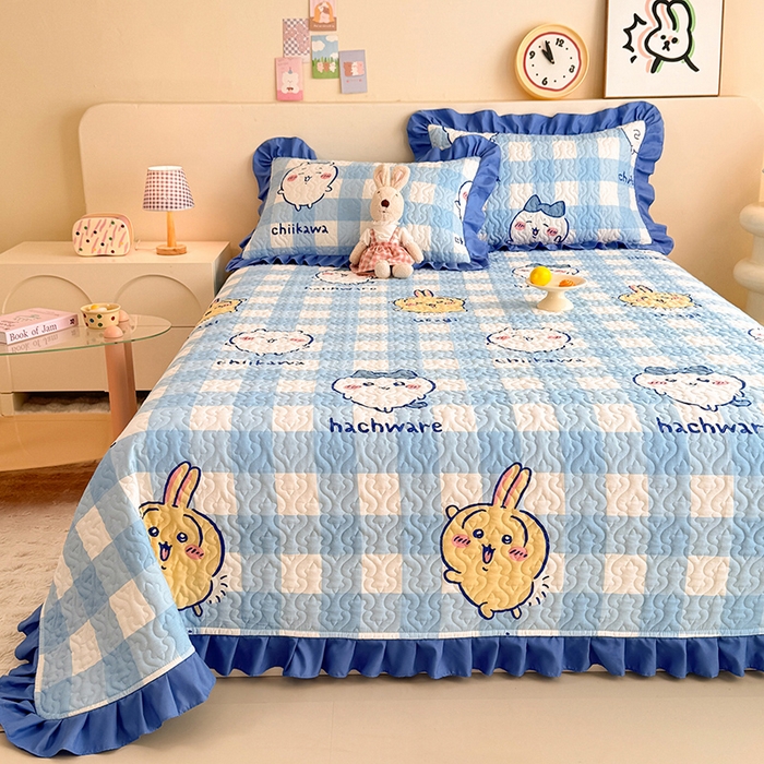 91家纺网 家纺一手货源 找家纺 （总）美达家纺 2026新款正版授权吉伊卡哇全棉防滑床盖单品床盖床盖单件（可定制）