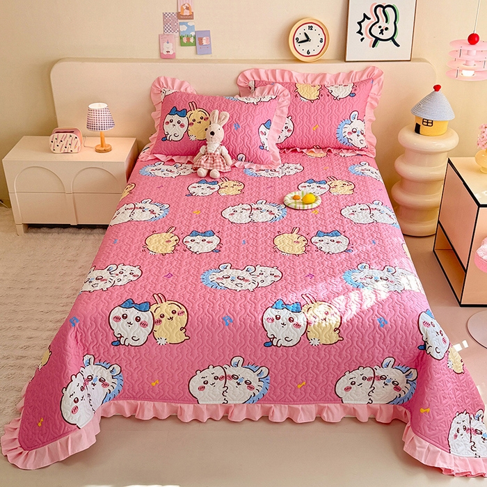 91家纺网 家纺一手货源 找家纺 （总）美达家纺 2026新款正版授权吉伊卡哇全棉防滑床盖单品床盖床盖单件（可定制）