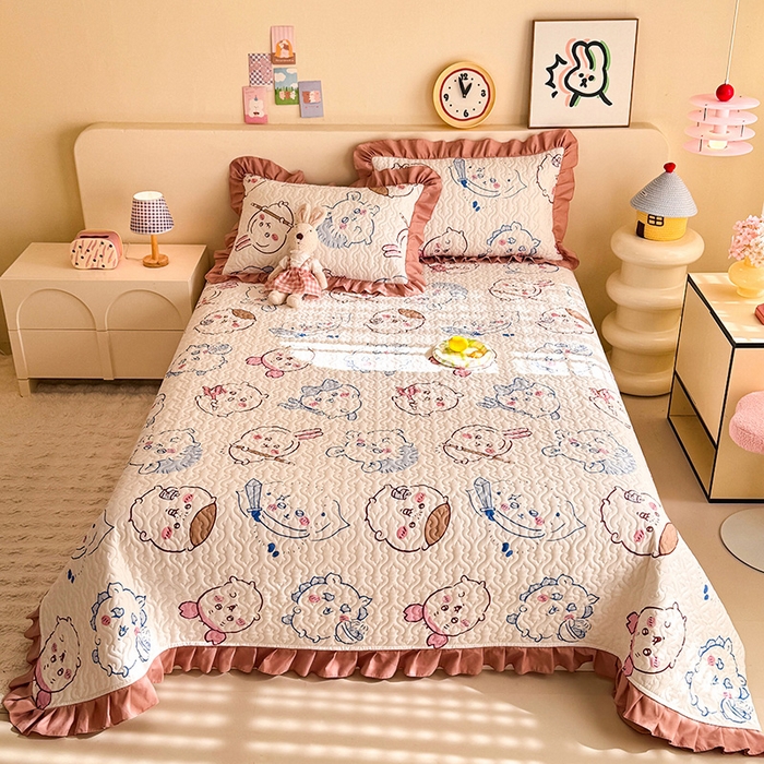 91家纺网 家纺一手货源 找家纺 （总）美达家纺 2026新款正版授权吉伊卡哇全棉防滑床盖单品床盖床盖单件（可定制）