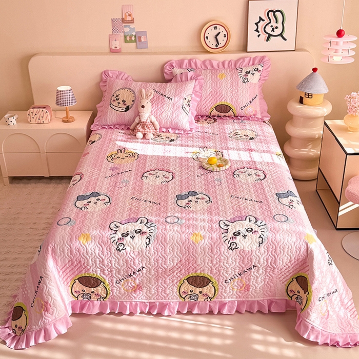 91家纺网 家纺一手货源 找家纺 （总）美达家纺 2026新款正版授权吉伊卡哇全棉防滑床盖单品床盖床盖单件（可定制）