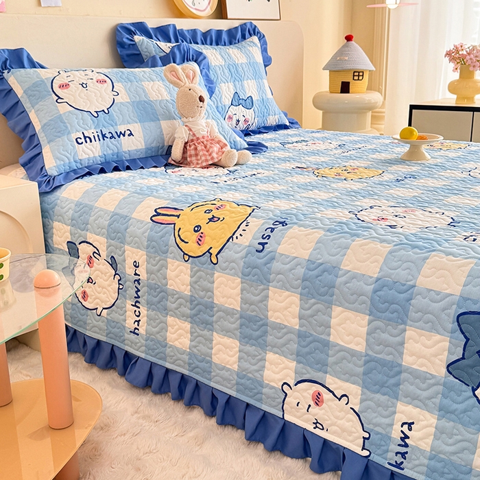 91家纺网 家纺一手货源 找家纺 （总）美达家纺 2026新款正版授权吉伊卡哇全棉防滑床盖单品床盖床盖单件（可定制）