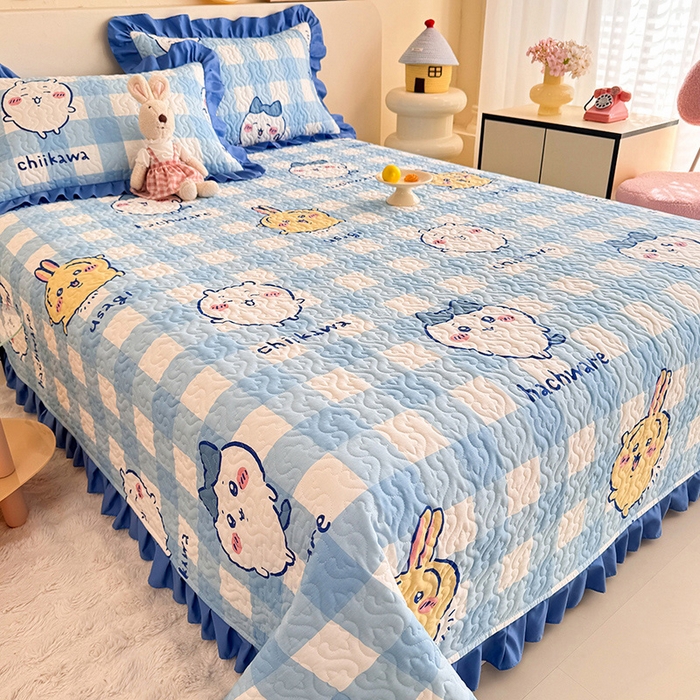 91家纺网 家纺一手货源 找家纺 （总）美达家纺 2026新款正版授权吉伊卡哇全棉防滑床盖单品床盖床盖单件（可定制）