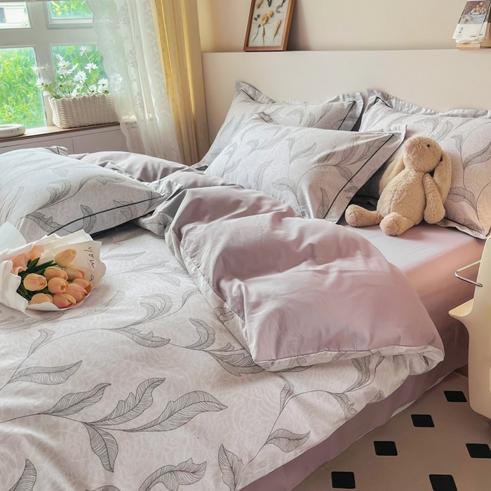 91家纺网 家纺一手货源 找家纺 艾迪尚家纺 2026新款133X76宽幅全棉纯棉印花四件套（有单品 可定制） 落落晨光