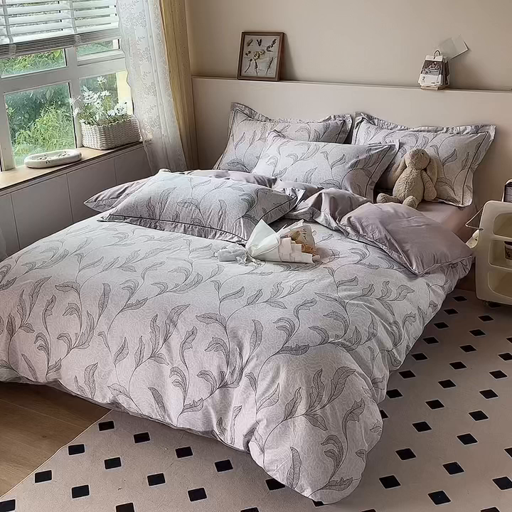 91家纺网 家纺一手货源 找家纺 艾迪尚家纺 2026新款133X76宽幅全棉纯棉印花四件套（有单品 可定制） 落落晨光