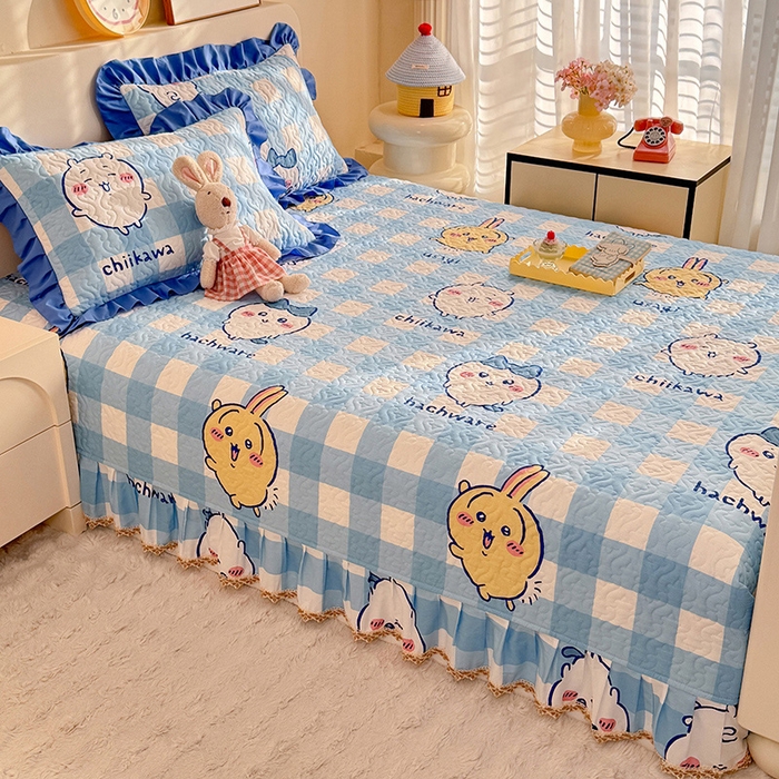 91家纺网 家纺一手货源 找家纺 （总）美达家纺 2026新款正版授权吉伊卡哇全棉防滑榻榻米床盖单品床盖床盖单件（可定制）