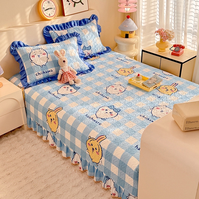 91家纺网 家纺一手货源 找家纺 （总）美达家纺 2026新款正版授权吉伊卡哇全棉防滑榻榻米床盖单品床盖床盖单件（可定制）