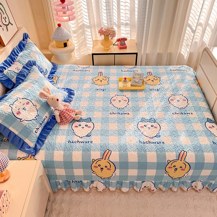 91家纺网 家纺一手货源 找家纺 （总）美达家纺 2026新款正版授权吉伊卡哇全棉防滑榻榻米床盖单品床盖床盖单件（可定制）