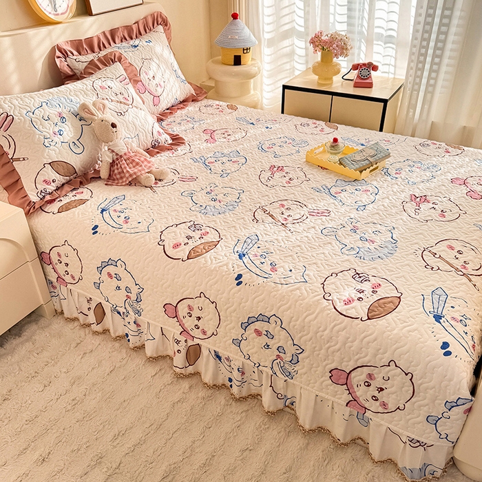 91家纺网 家纺一手货源 找家纺 （总）美达家纺 2026新款正版授权吉伊卡哇全棉防滑榻榻米床盖单品床盖床盖单件（可定制）