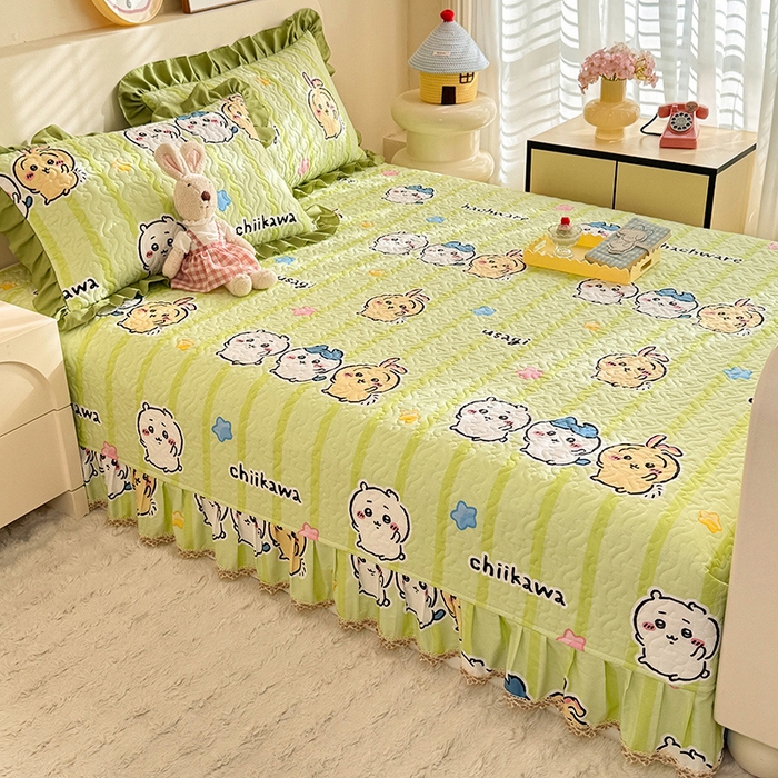 91家纺网 家纺一手货源 找家纺 （总）美达家纺 2026新款正版授权吉伊卡哇全棉防滑榻榻米床盖单品床盖床盖单件（可定制）