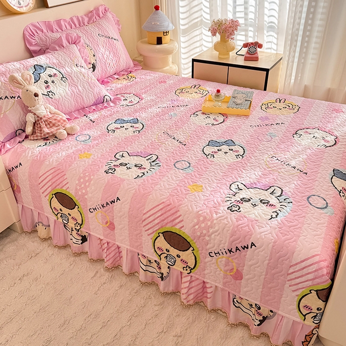 91家纺网 家纺一手货源 找家纺 （总）美达家纺 2026新款正版授权吉伊卡哇全棉防滑榻榻米床盖单品床盖床盖单件（可定制）