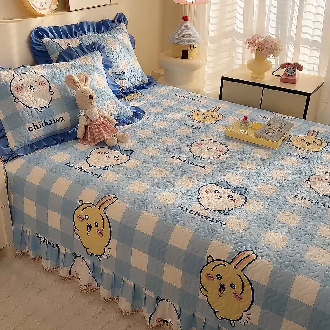 91家纺网 家纺一手货源 找家纺 （总）美达家纺 2026新款正版授权吉伊卡哇全棉防滑榻榻米床盖单品床盖床盖单件（可定制）