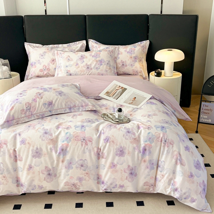 91家纺网 家纺一手货源 找家纺 艾迪尚家纺 2026新款133X76宽幅全棉纯棉印花四件套（有单品 可定制） 若芙-兰