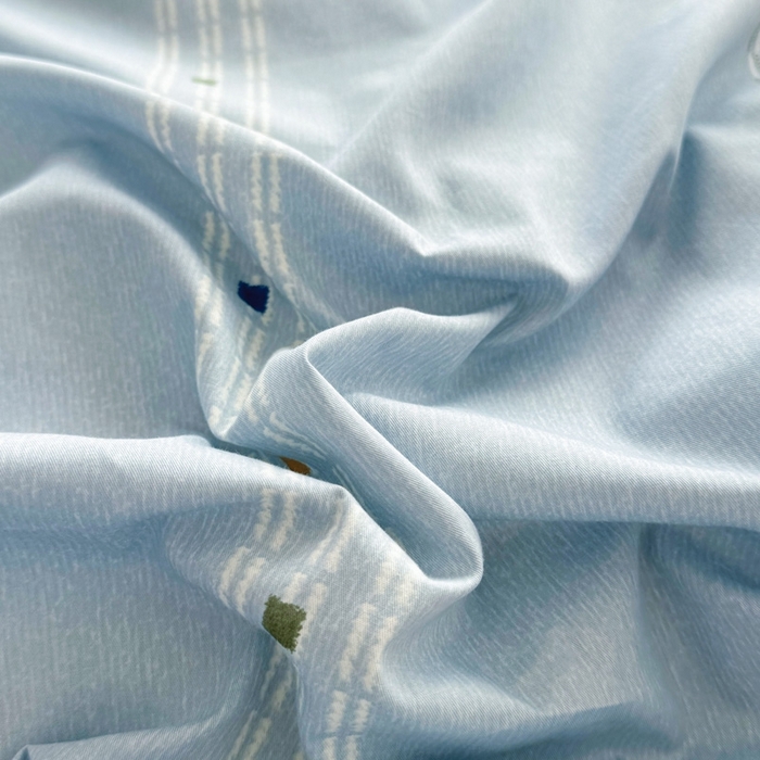 91家纺网 家纺一手货源 找家纺 艾迪尚家纺 2026新款133X76宽幅全棉纯棉印花四件套（有单品 可定制） 时尚韵律-蓝