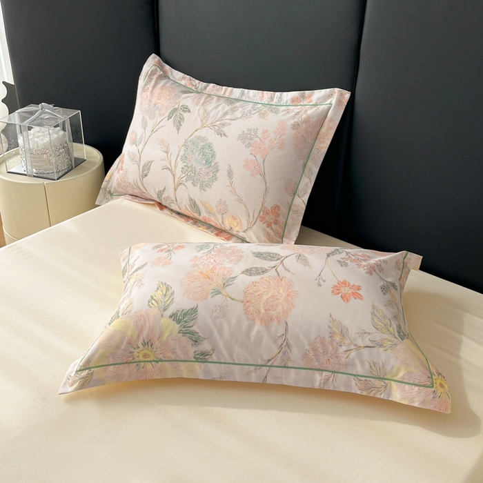 91家纺网 家纺一手货源 找家纺 艾迪尚家纺 2026新款133X76宽幅全棉纯棉印花四件套（有单品 可定制） 舒曼-绿