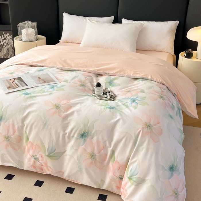 91家纺网 家纺一手货源 找家纺 艾迪尚家纺 2026新款133X76宽幅全棉纯棉印花四件套（有单品 可定制） 晓城时光-绿