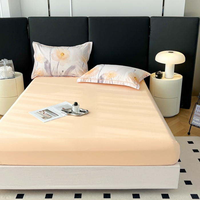 91家纺网 家纺一手货源 找家纺 艾迪尚家纺 2026新款133X76宽幅全棉纯棉印花四件套（有单品 可定制） 星荷-桔