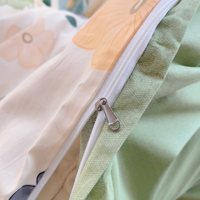 91家纺网 家纺一手货源 找家纺 艾迪尚家纺 2026新款133X76宽幅全棉纯棉印花四件套（有单品 可定制） 雅卉—绿