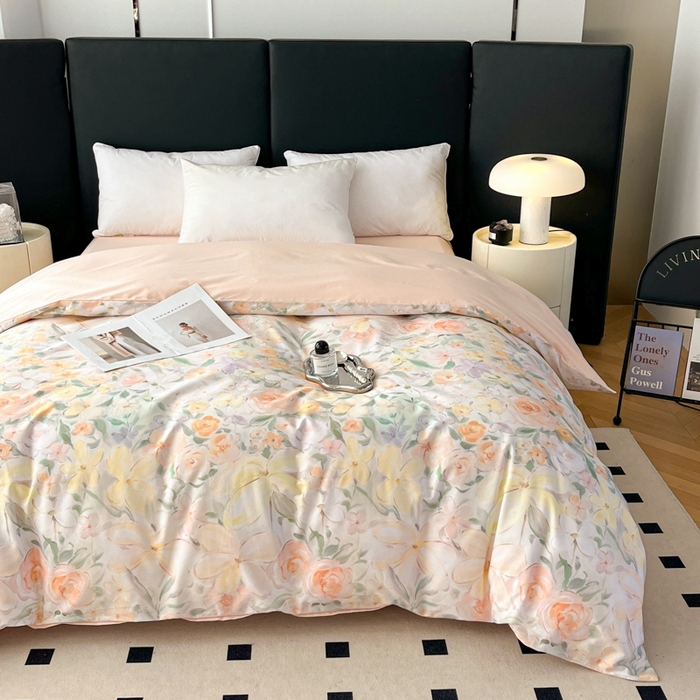 91家纺网 家纺一手货源 找家纺 艾迪尚家纺 2026新款133X76宽幅全棉纯棉印花四件套（有单品 可定制） 悠悠仙草-绿