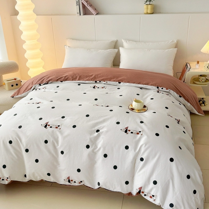 91家纺网 家纺一手货源 找家纺 艾迪尚家纺 2026新款133X76宽幅全棉纯棉印花四件套（有单品 可定制） 芝士狗