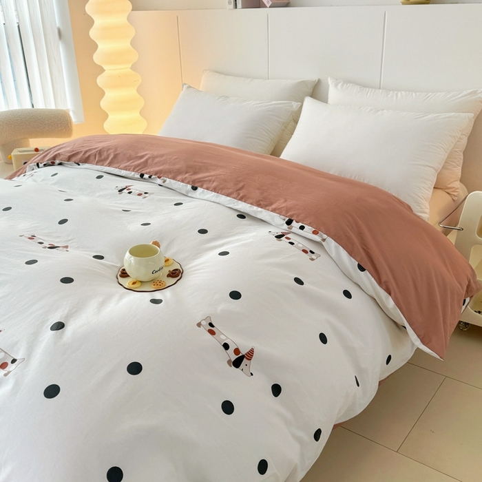 91家纺网 家纺一手货源 找家纺 艾迪尚家纺 2026新款133X76宽幅全棉纯棉印花四件套（有单品 可定制） 芝士狗