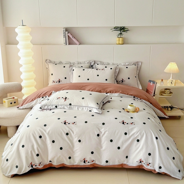 91家纺网 家纺一手货源 找家纺 艾迪尚家纺 2026新款133X76宽幅全棉纯棉印花四件套（有单品 可定制） 芝士狗