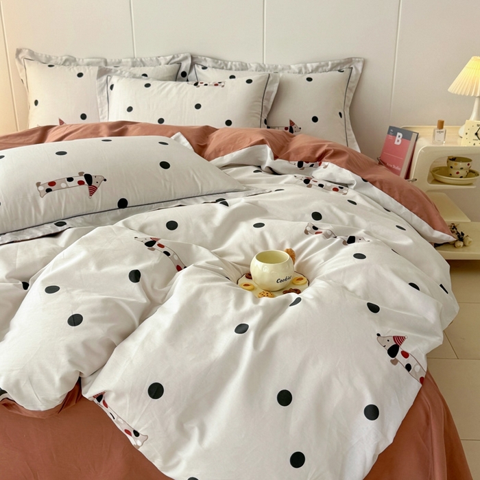 91家纺网 家纺一手货源 找家纺 艾迪尚家纺 2026新款133X76宽幅全棉纯棉印花四件套（有单品 可定制） 芝士狗