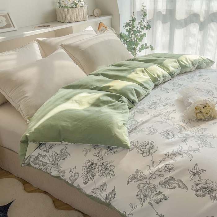 91家纺网 家纺一手货源 找家纺 艾迪尚家纺 2026新款133X76宽幅全棉纯棉印花四件套（有单品 可定制） 知意