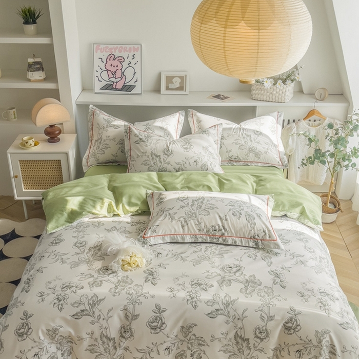 91家纺网 家纺一手货源 找家纺 艾迪尚家纺 2026新款133X76宽幅全棉纯棉印花四件套（有单品 可定制） 知意