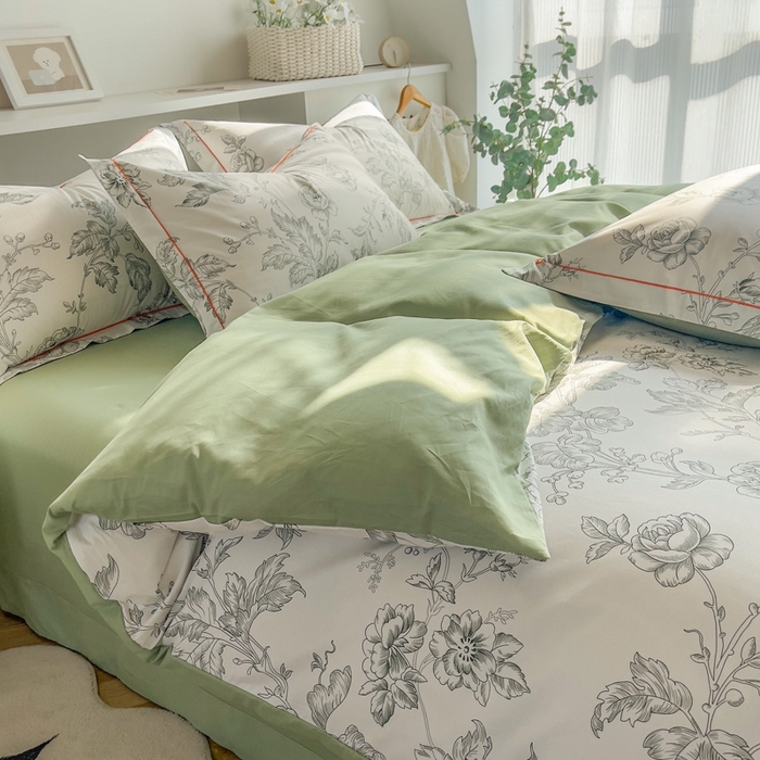 91家纺网 家纺一手货源 找家纺 艾迪尚家纺 2026新款133X76宽幅全棉纯棉印花四件套（有单品 可定制） 知意