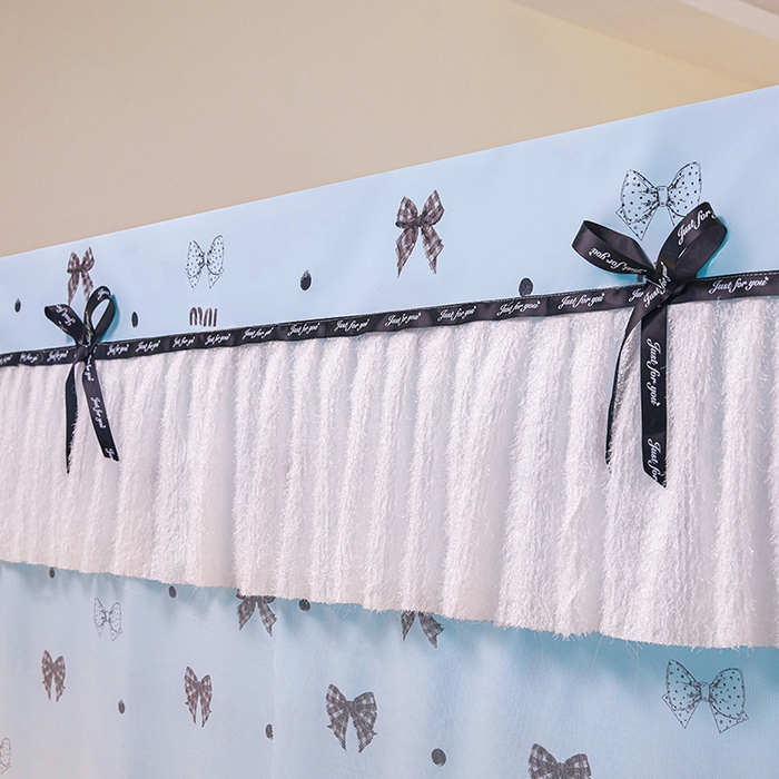 91家纺网 家纺一手货源 找家纺 薇梦蚊帐 2026新款遮光拉链坐床式蚊帐 蝴蝶结-蓝