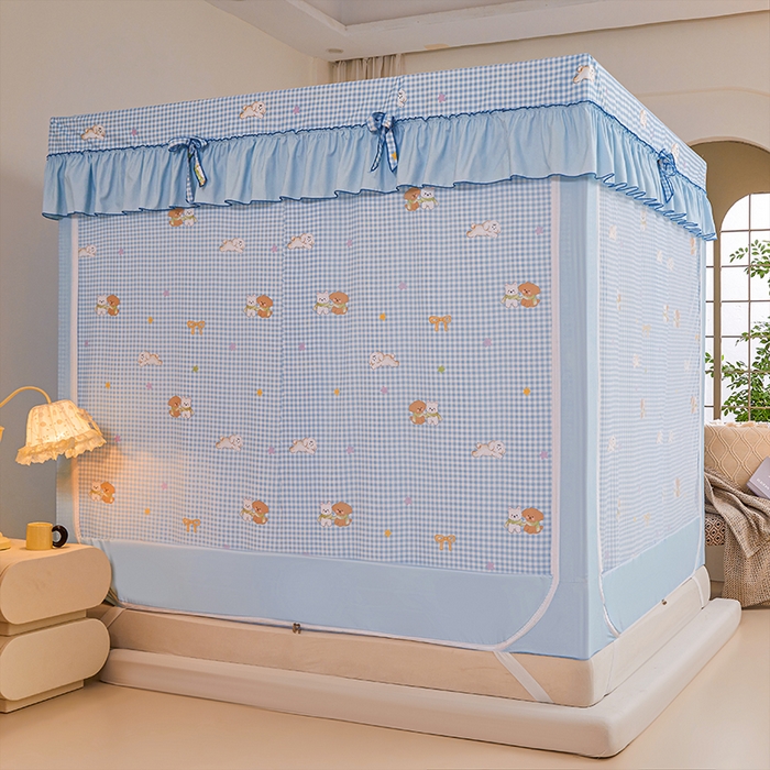 91家纺网 家纺一手货源 找家纺 薇梦蚊帐 2026新款遮光拉链坐床式蚊帐 旺旺家