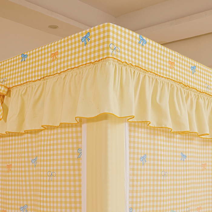 91家纺网 家纺一手货源 找家纺 薇梦蚊帐 2026新款遮光拉链坐床式蚊帐 甜心小屋