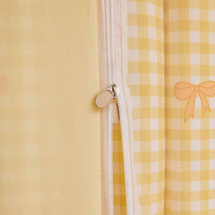 91家纺网 家纺一手货源 找家纺 薇梦蚊帐 2026新款遮光拉链坐床式蚊帐 甜心小屋