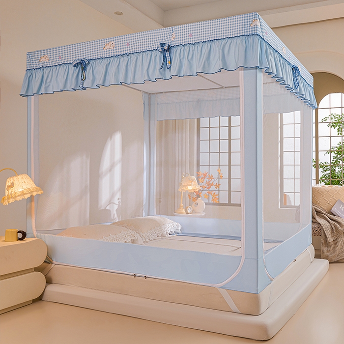 91家纺网 家纺一手货源 找家纺 薇梦蚊帐 2026新款遮光拉链坐床式蚊帐 旺旺家